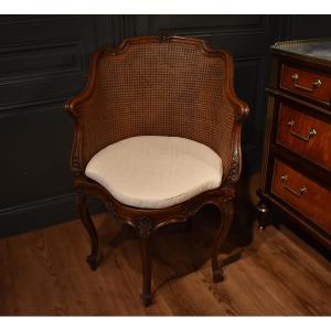 Louis XV Style Caned Office Chair