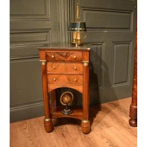 Empire Walnut Bedside Table