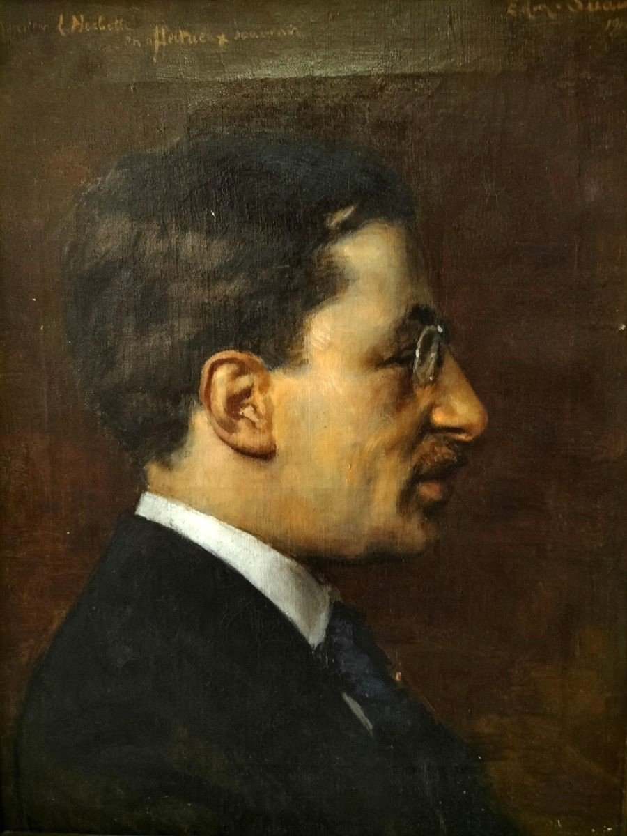 Portrait Man 1912 French School-photo-2