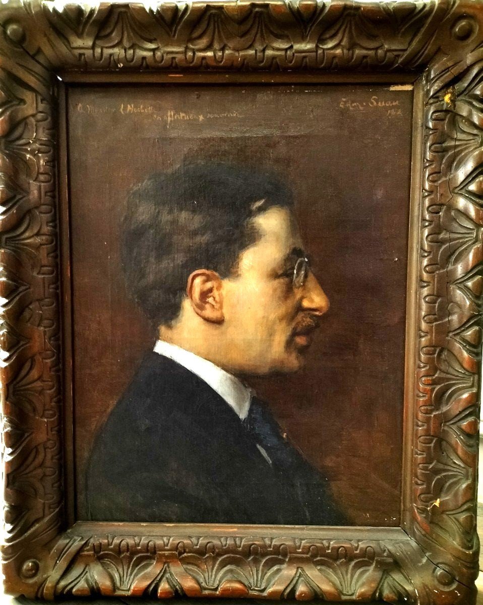 Portrait Man 1912 French School