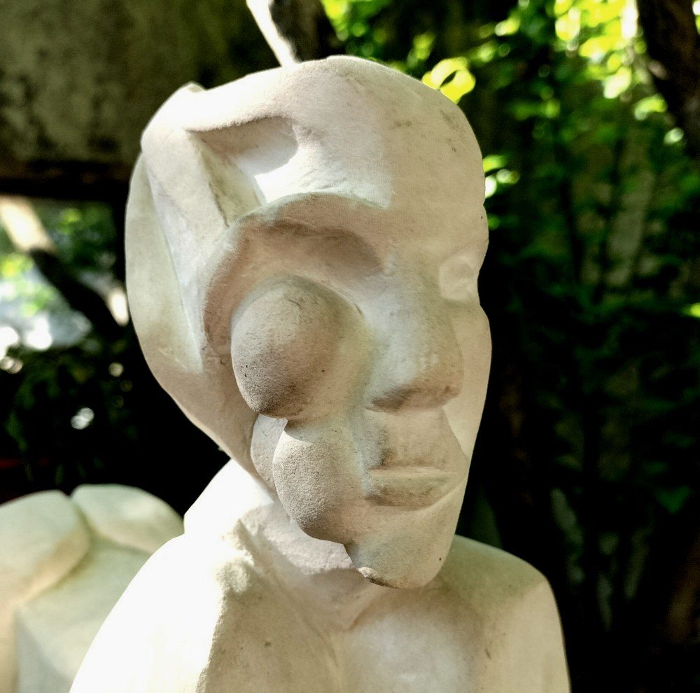 Surrealist Sphinx Direct Carving Sculpture -photo-2