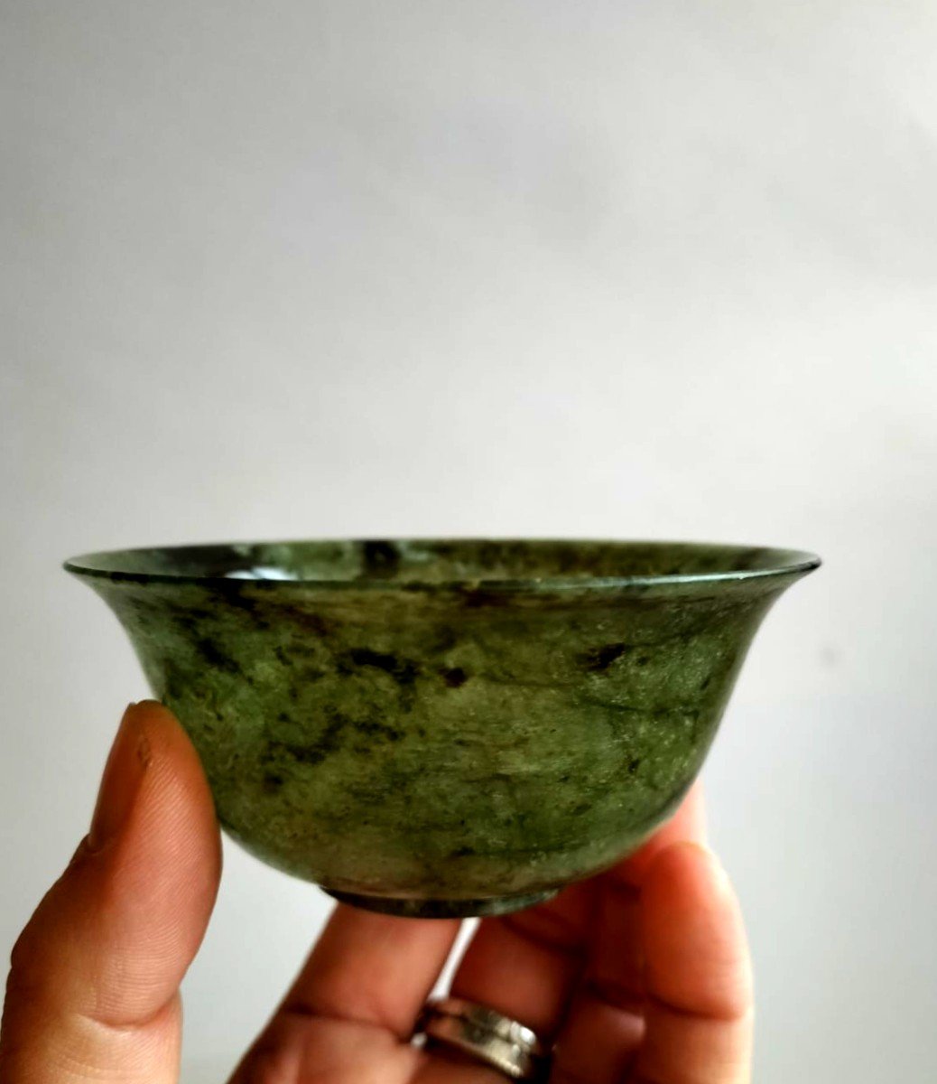 Coupe  En Jade Chine XIX -ème siècle-photo-1