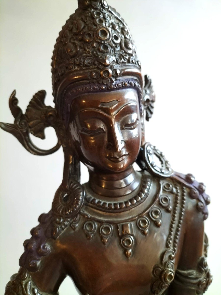 Indra Nepal Bronze End Of 19th Century-photo-2