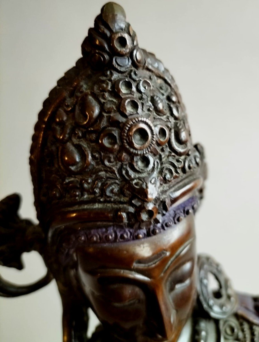 Indra Nepal Bronze End Of 19th Century-photo-4