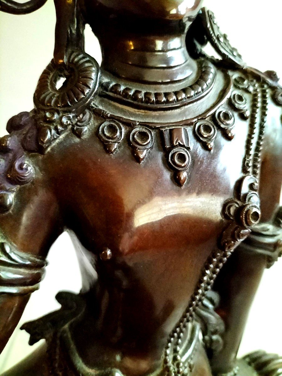 Indra Nepal Bronze End Of 19th Century-photo-1