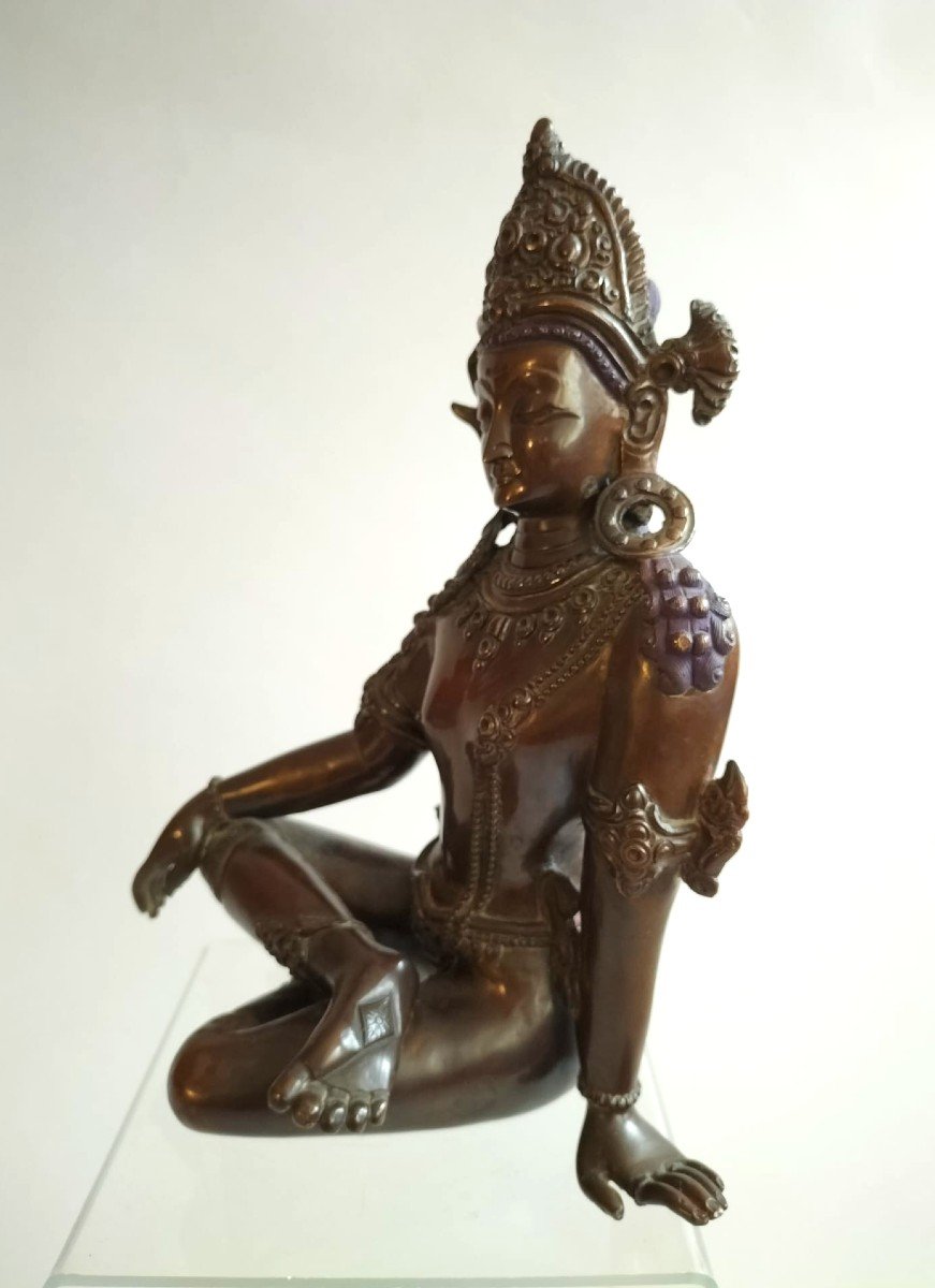 Indra Nepal Bronze End Of 19th Century-photo-3