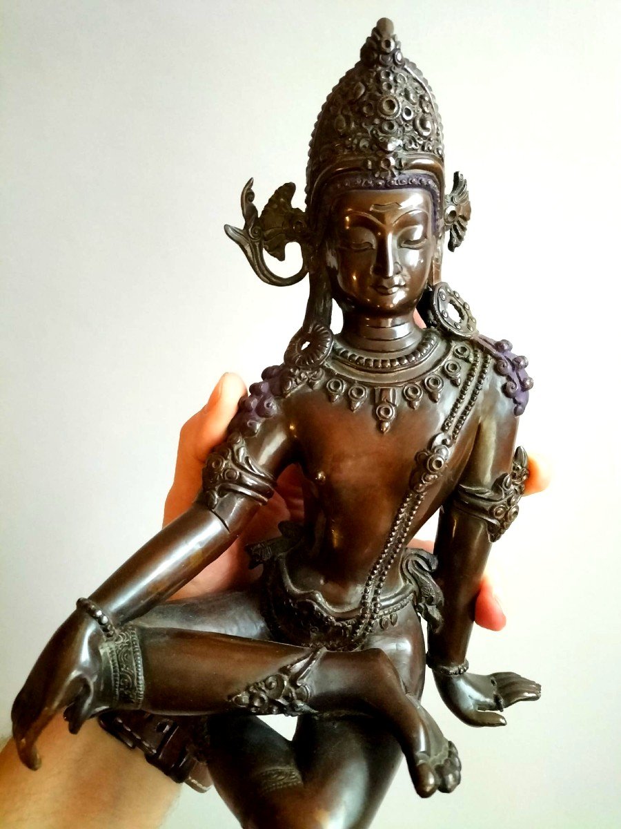 Indra Nepal Bronze End Of 19th Century-photo-7