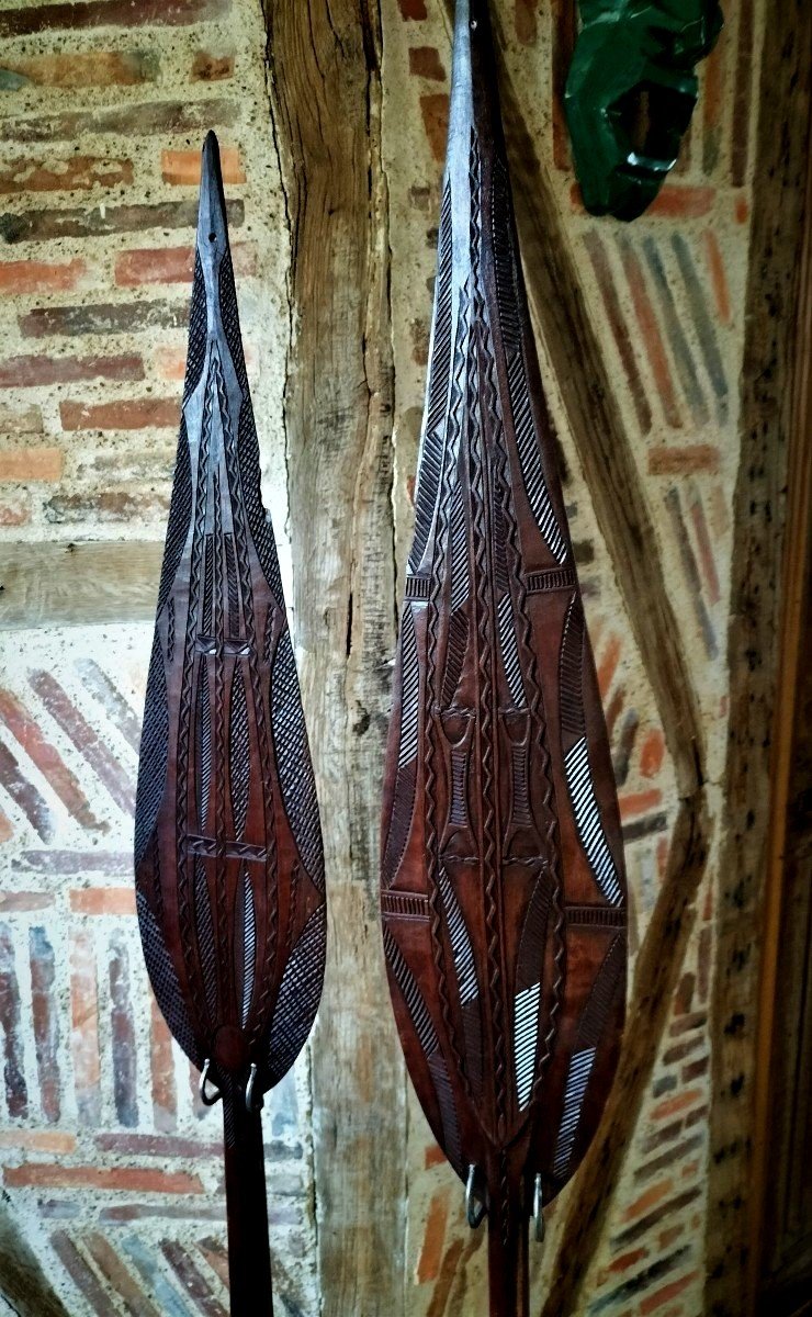 Pair Of Amazonian Ceremonial Paddles 1920