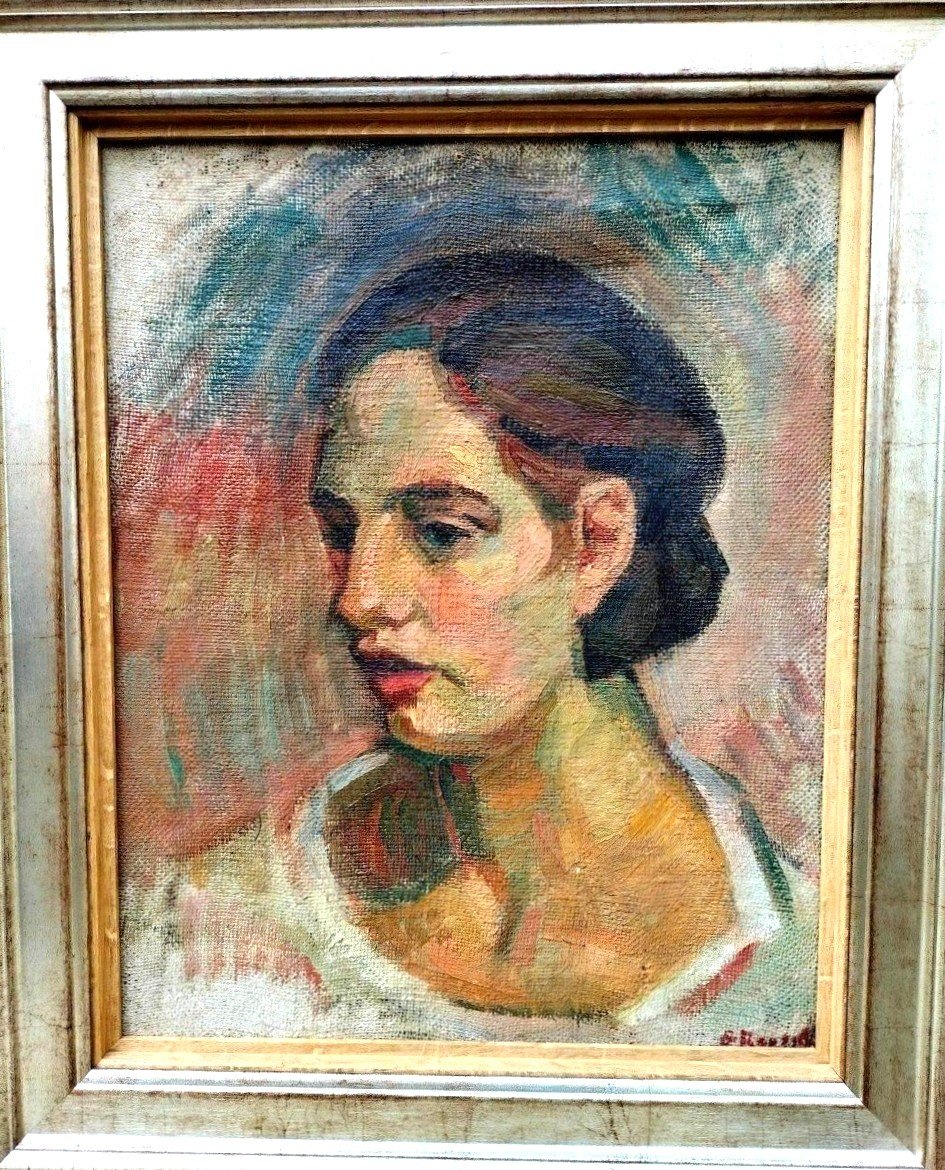 Portrait Jeune Femme  Art Déco 1930