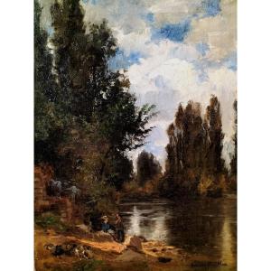 Paysage Impressionniste Adolphe Guillon (1829-1896)