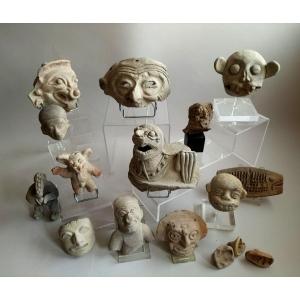 Beautiful Set Of 16 Pre-columbian Pieces Colombia