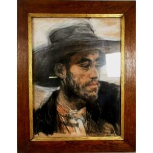 Portrait Homme au chapeau Anna Morstadt  (1874-1946)