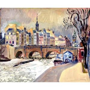 School Of Paris The Pont Neuf Around 1930