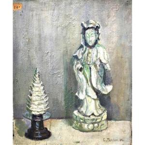 Asian Still Life Guanyin And Shell 1934