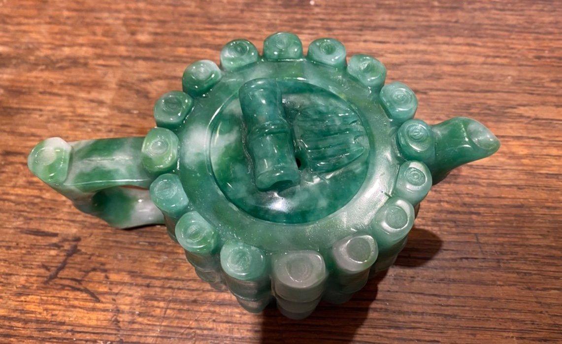 Small Jadeite Jade Teapot-photo-3