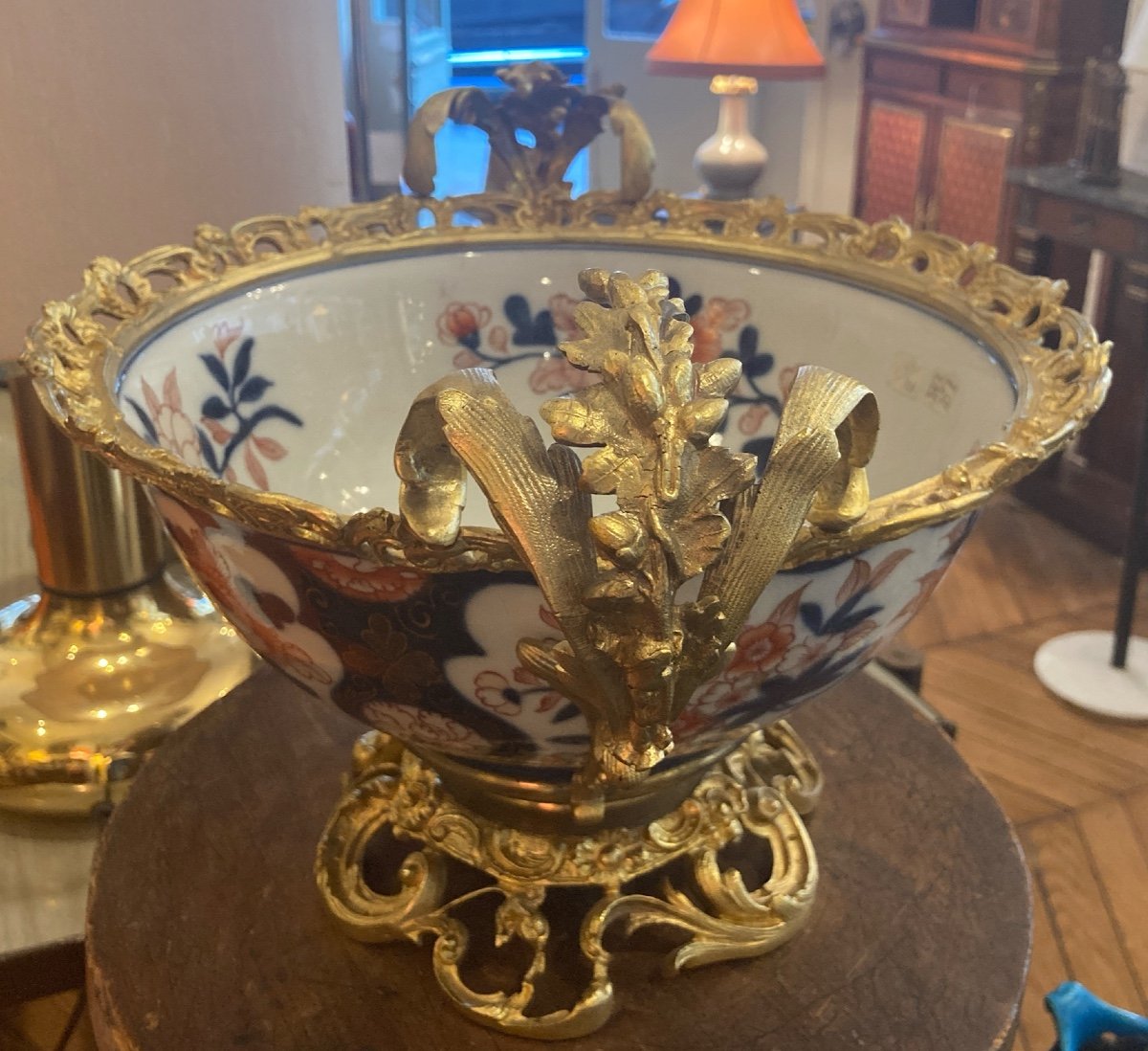 Coupe En Porcelaine Du Japon Montée En Bronze Doré, XIXe-photo-1