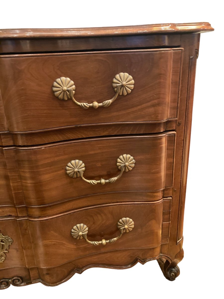 Louis XV, 18th Century Mahogany Chest Of Drawers-photo-3