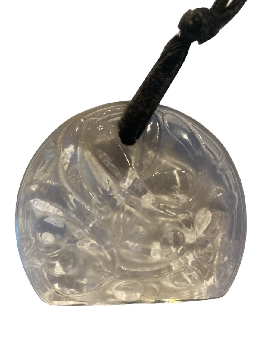  Lalique, Mistletoe Pendant In Glass, 20th Century-photo-3