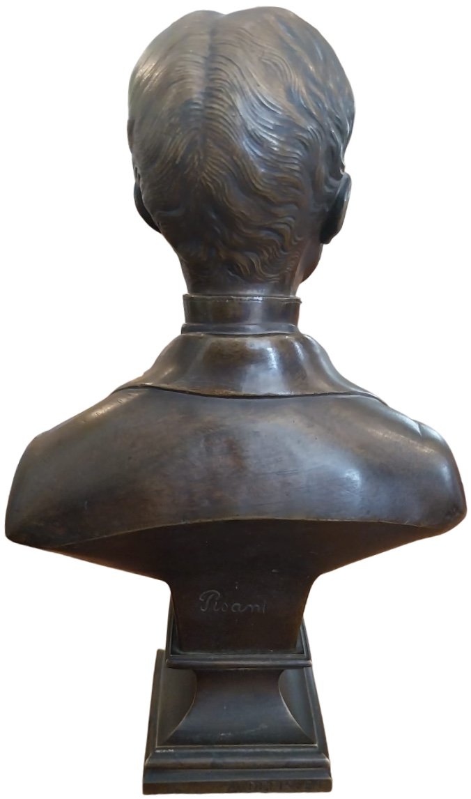 Pisani, Buste En Bronze  Louis Napoléon Bonaparte 1856-1879, XIXe.-photo-3