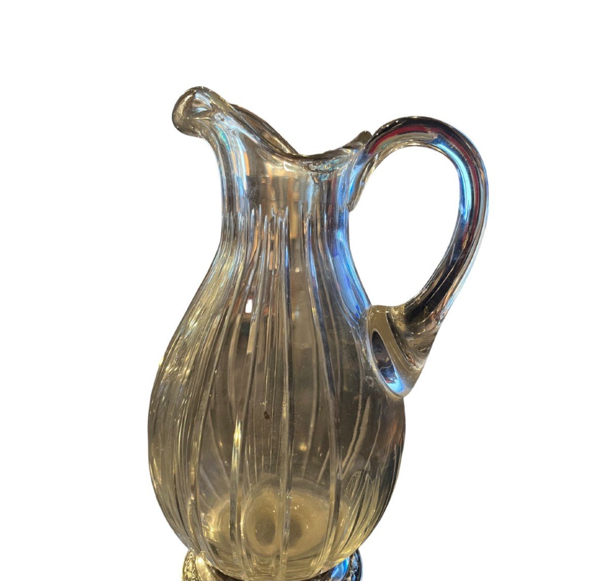 Paire De Carafes Puiforcat, En Argent Massif Et Verre, XIXe-photo-2