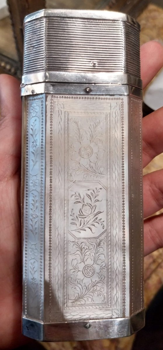 Silver And Mother-of-pearl Case, 19th Century-photo-8