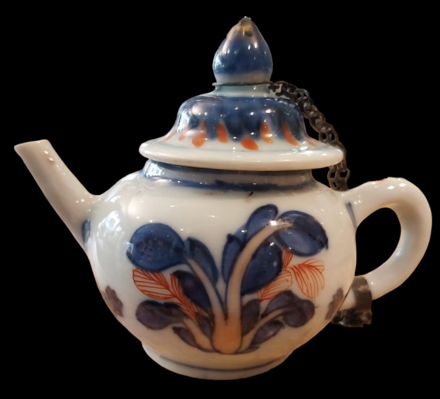 Miniature Teapot, Imari Chinese Porcelain, Compagnie Des Indes, 18th Century-photo-3