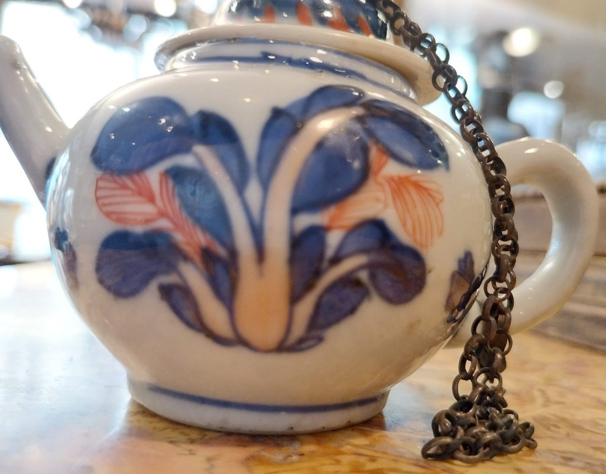 Miniature Teapot, Imari Chinese Porcelain, Compagnie Des Indes, 18th Century-photo-1