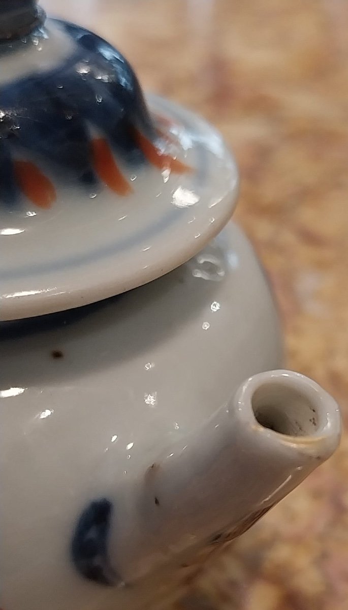 Miniature Teapot, Imari Chinese Porcelain, Compagnie Des Indes, 18th Century-photo-4