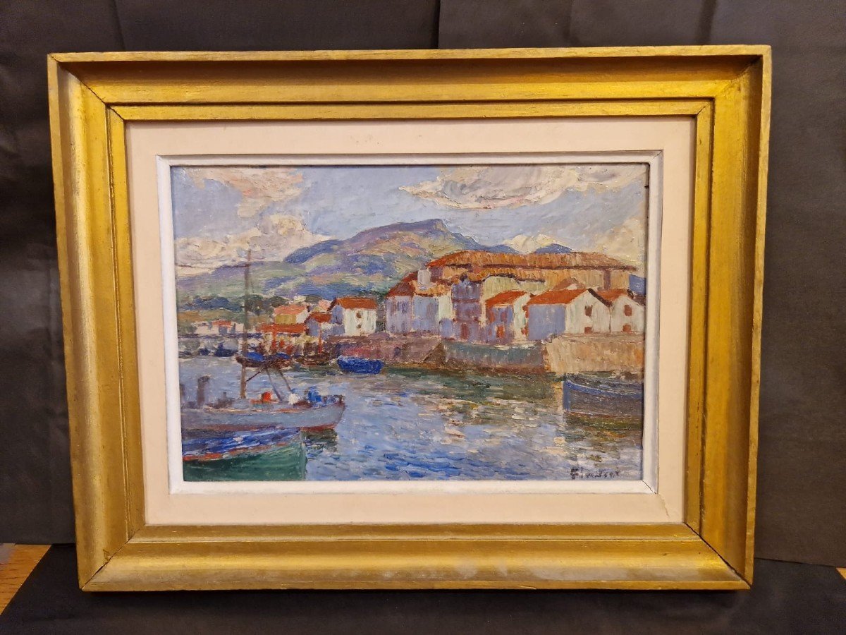 Louis Floutier (1882-1936), Port Of Saint-jean-de-luz And Ciboure-photo-4