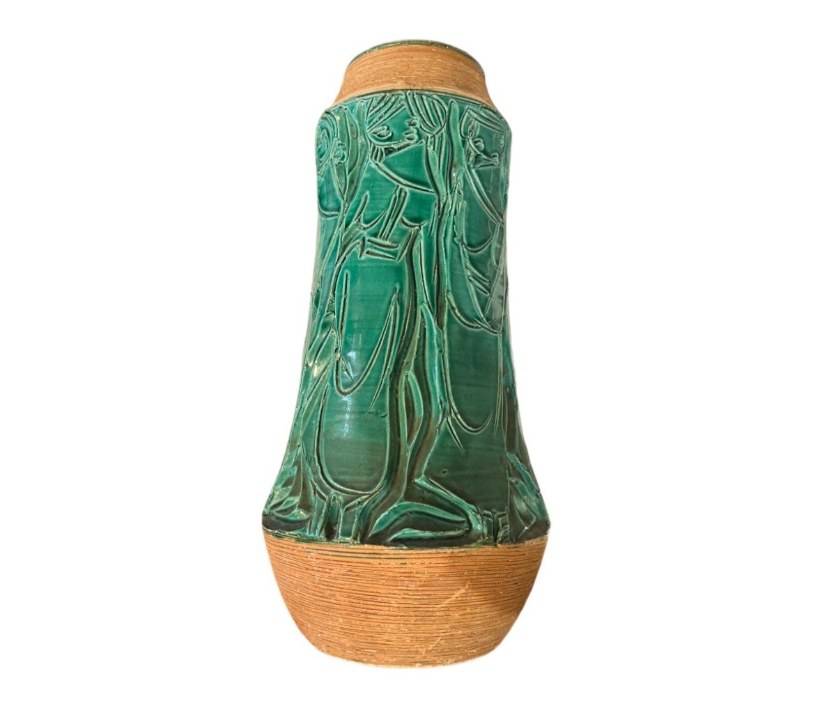 Vase En Céramique, “italy”, Année 60