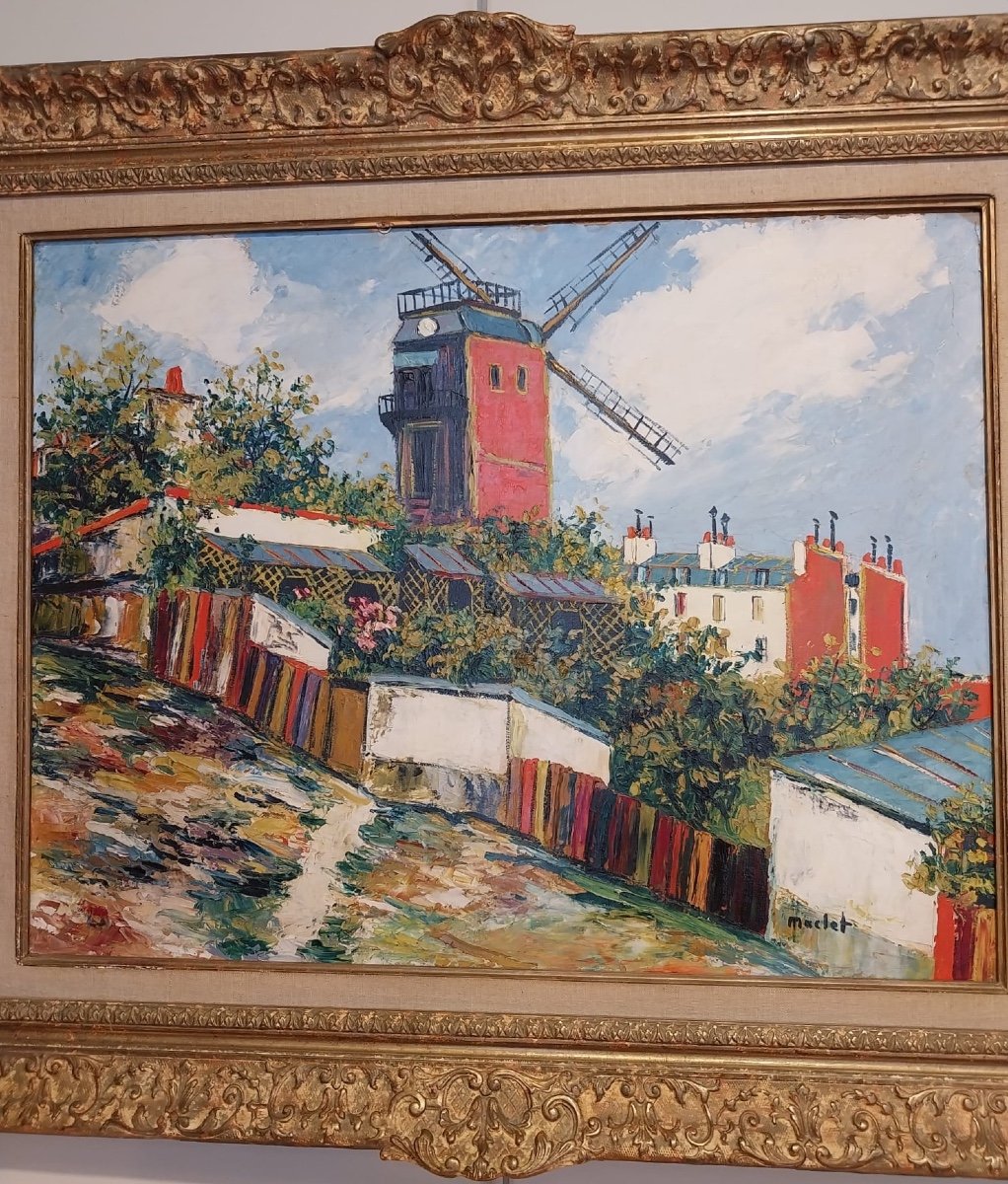 Elisée Maclet (1881-1972), Le Moulin De La Galette In Montmartre, 20th-photo-4