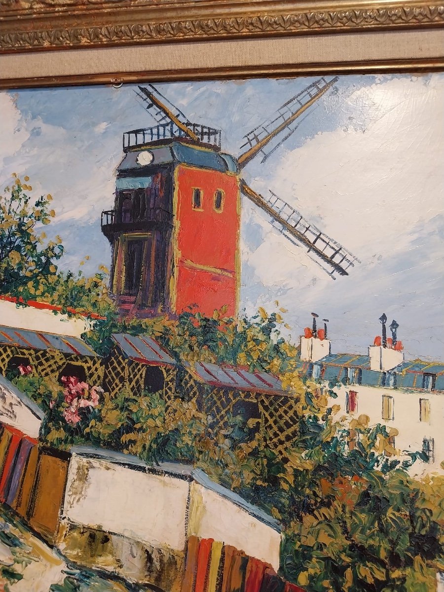 Elisée Maclet (1881-1972), Le Moulin De La Galette In Montmartre, 20th-photo-6
