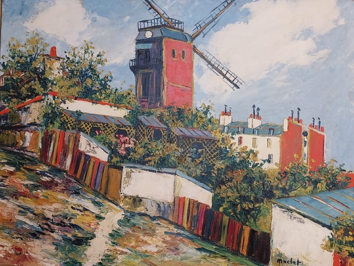 Elisée Maclet (1881-1972), Le Moulin De La Galette In Montmartre, 20th