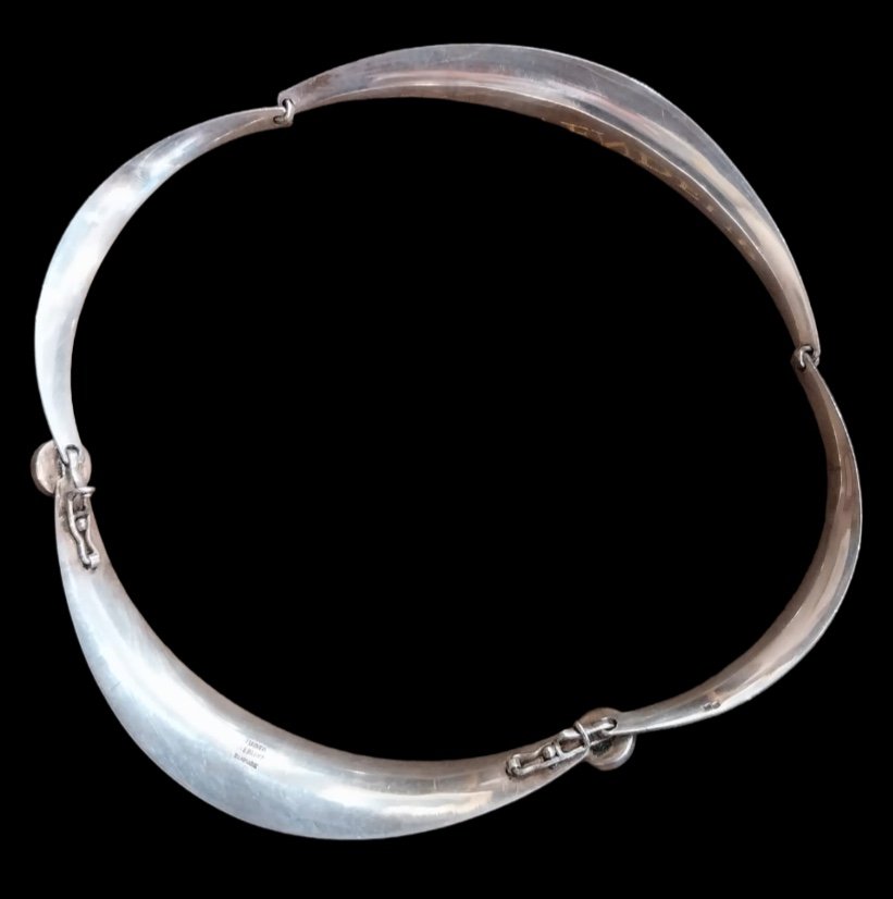 Just Andersen (1884-1943), Sterling Danmark, Silver Necklace, 1930s.-photo-3