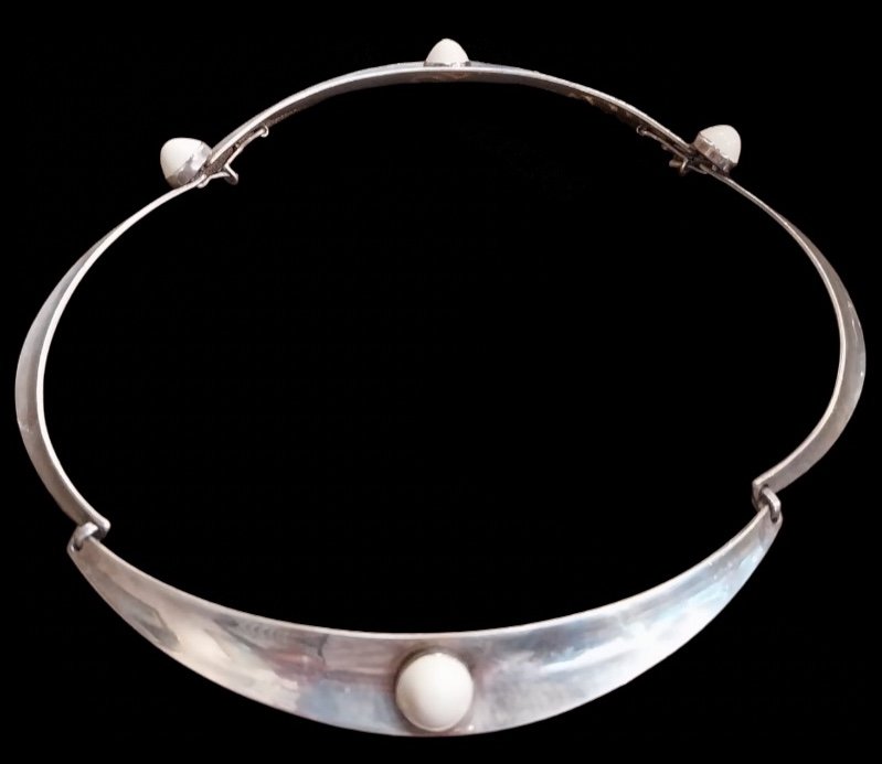 Just Andersen (1884-1943), Sterling Danmark, Silver Necklace, 1930s.-photo-4