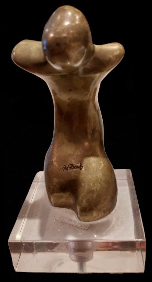 Piero Banfi (xxe), Bronze De Femme Nu Abstrait.-photo-2