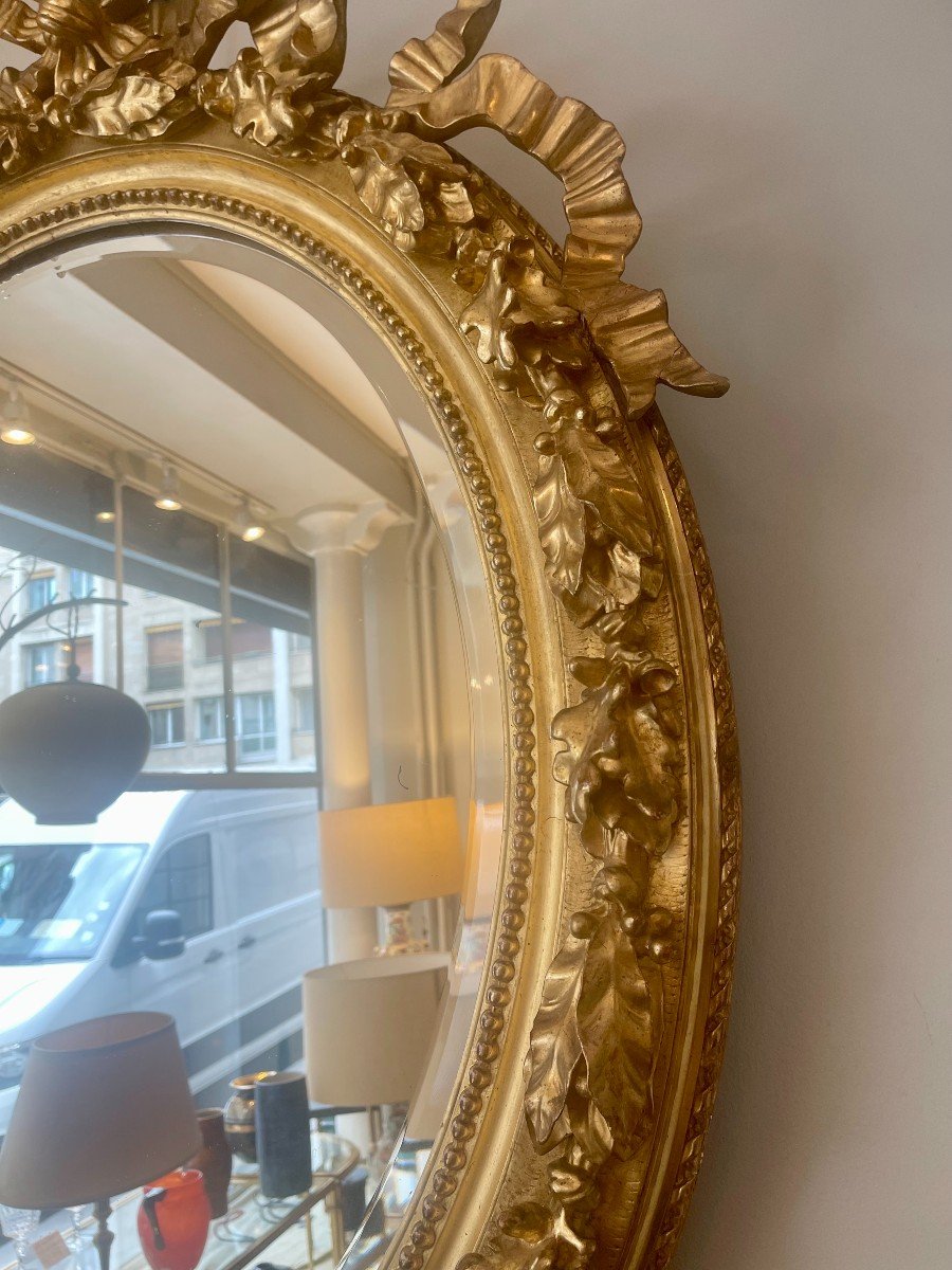 Oval Mirror, Louis XVI Style -photo-2