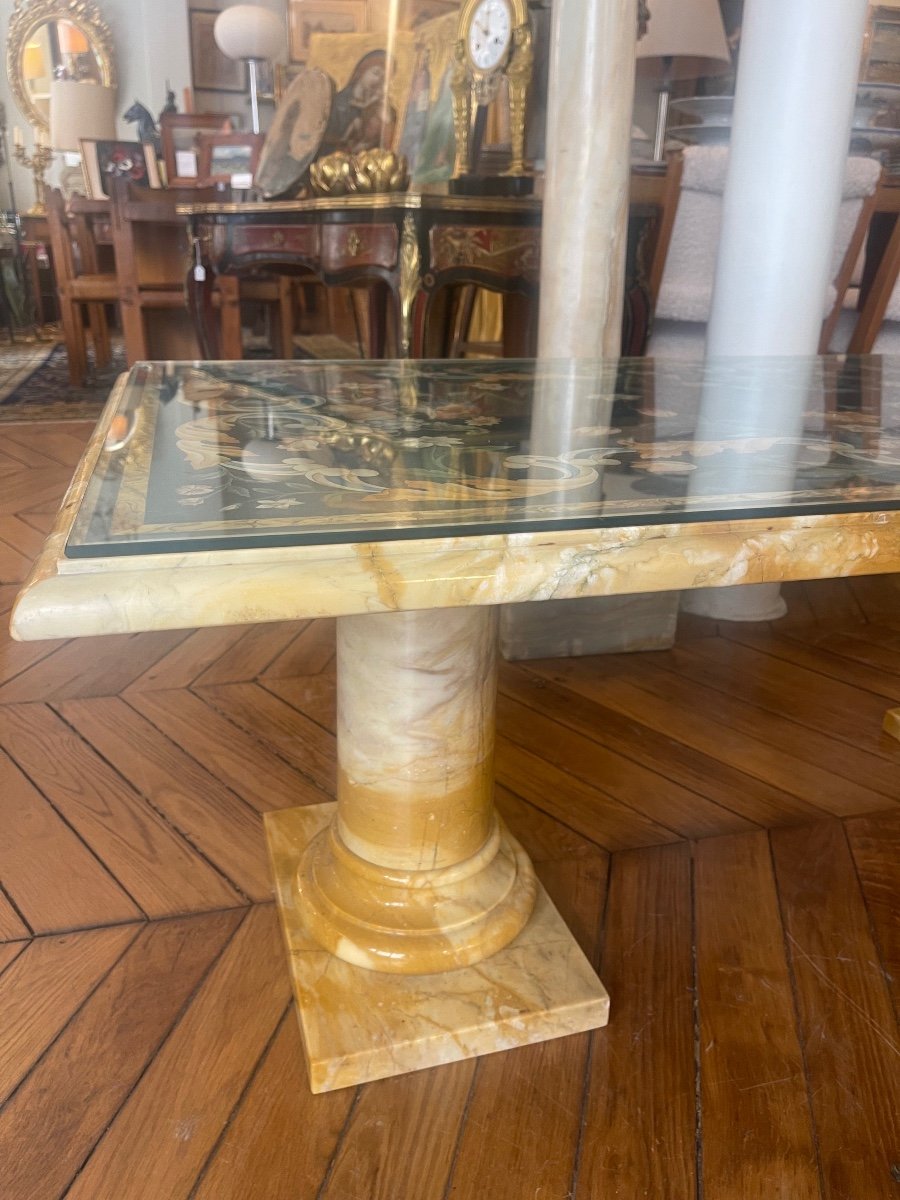 Marble And Scagliola Table, Italy-photo-3