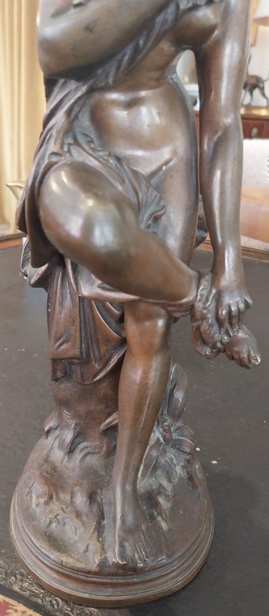 Albert-ernest Carrier Belleuse (1824-1887), Bronze, Bather, 19th-photo-3