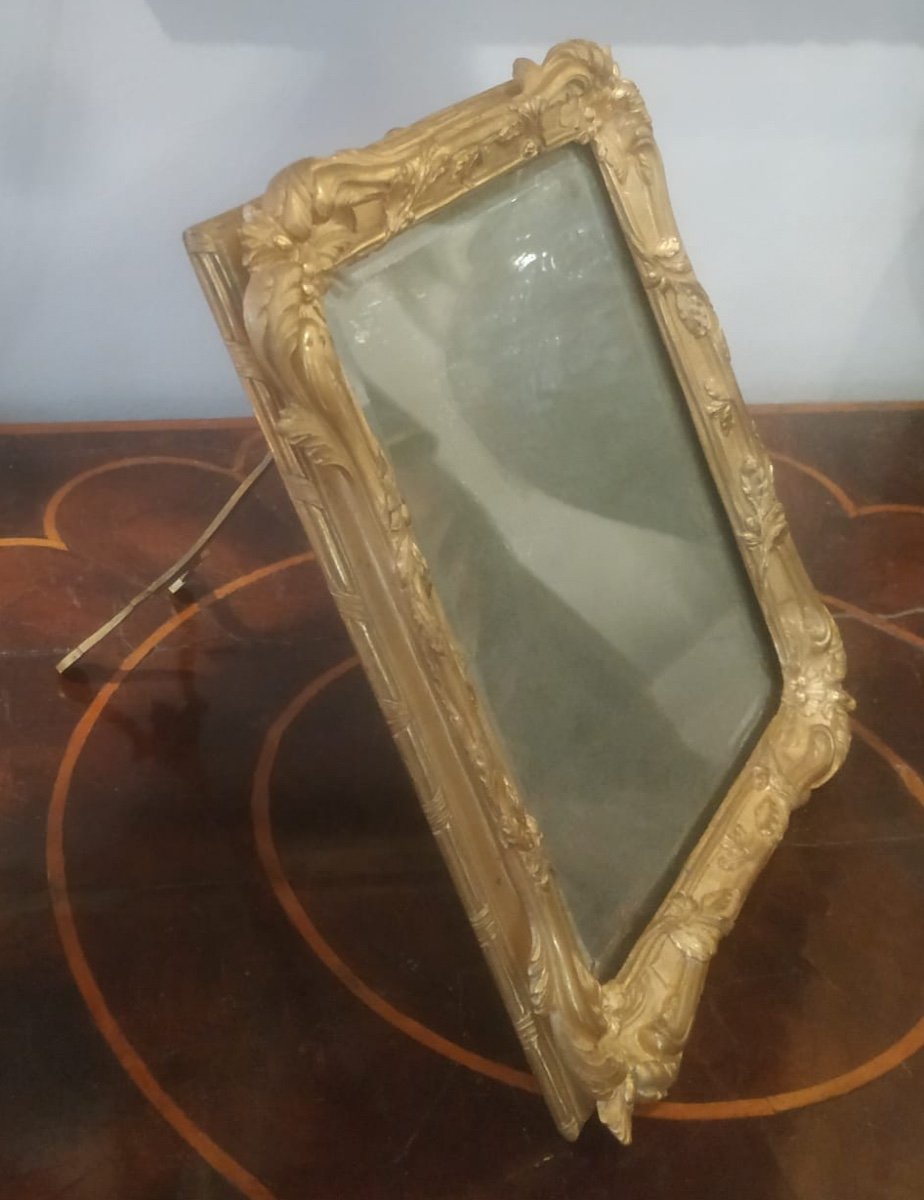 Photo Frame In Gilt Bronze, Napoleon III Period, 19th Century -photo-1