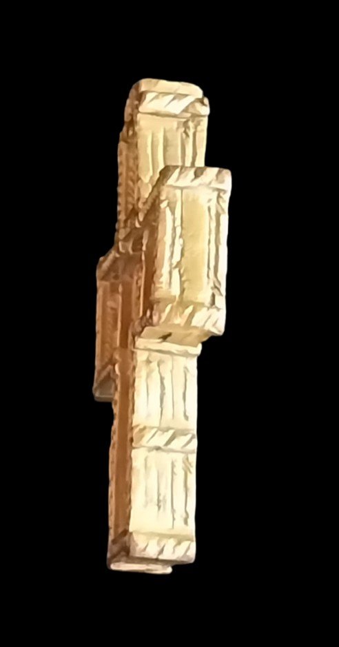Croix Orthodoxe En Bronze Doré, XIXe-photo-3