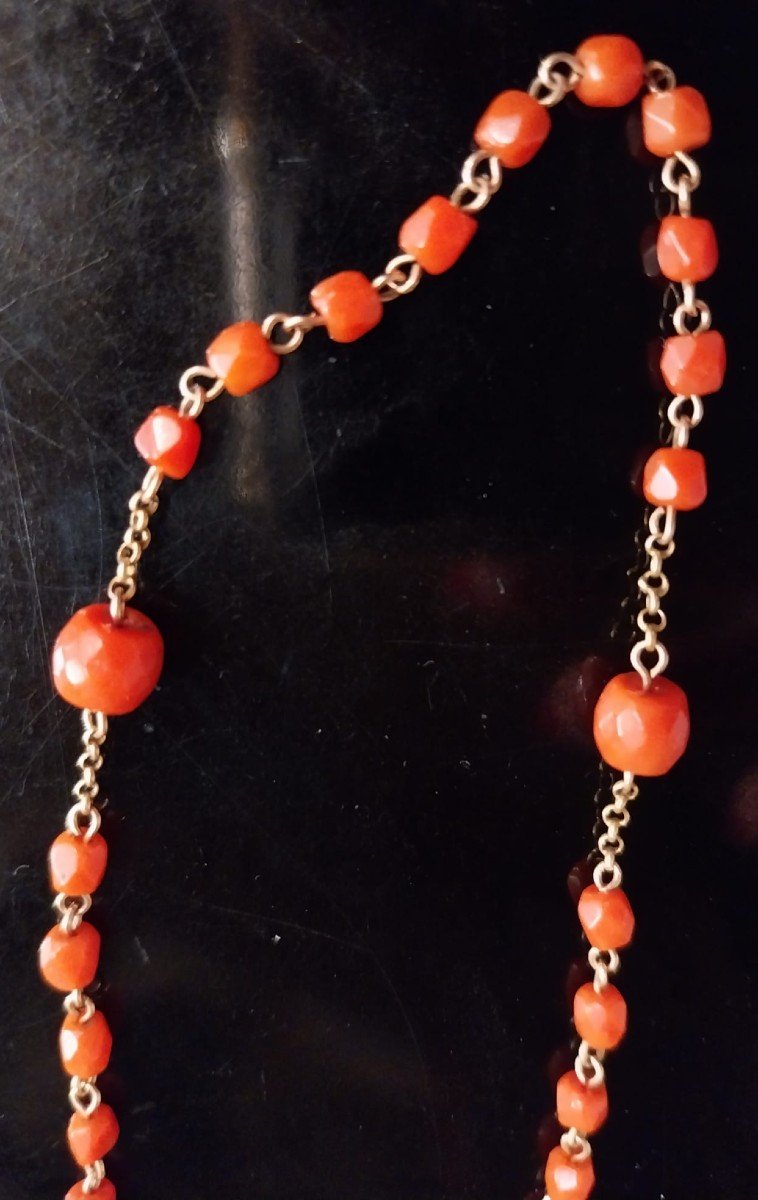 Gold And Coral Rosary, 19th Century-photo-2