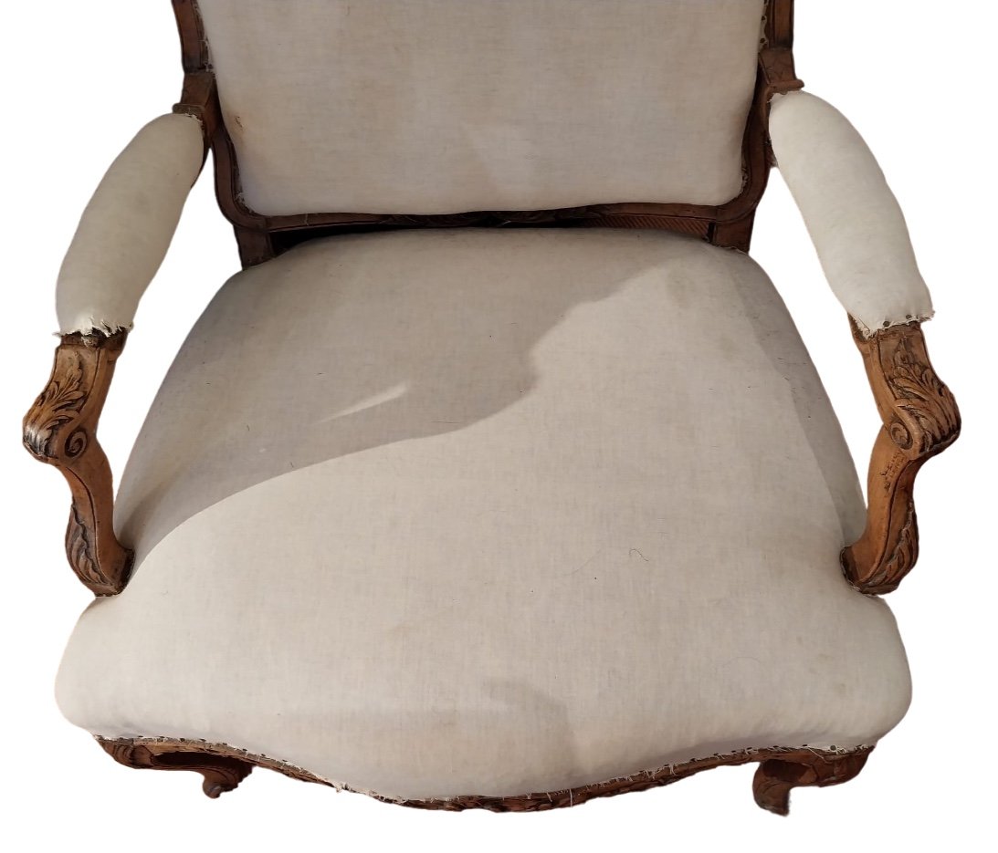 Louis XV Period Armchair, 18th Century-photo-4