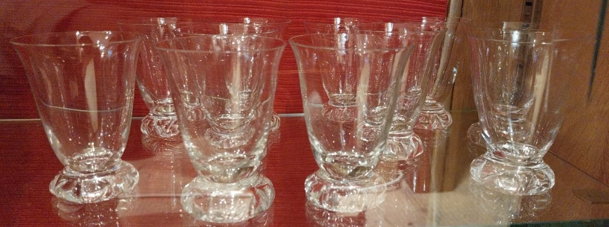 Daum, Part Of A Service Of 33 Crystal Glasses, Kim Model, 20th Century-photo-6