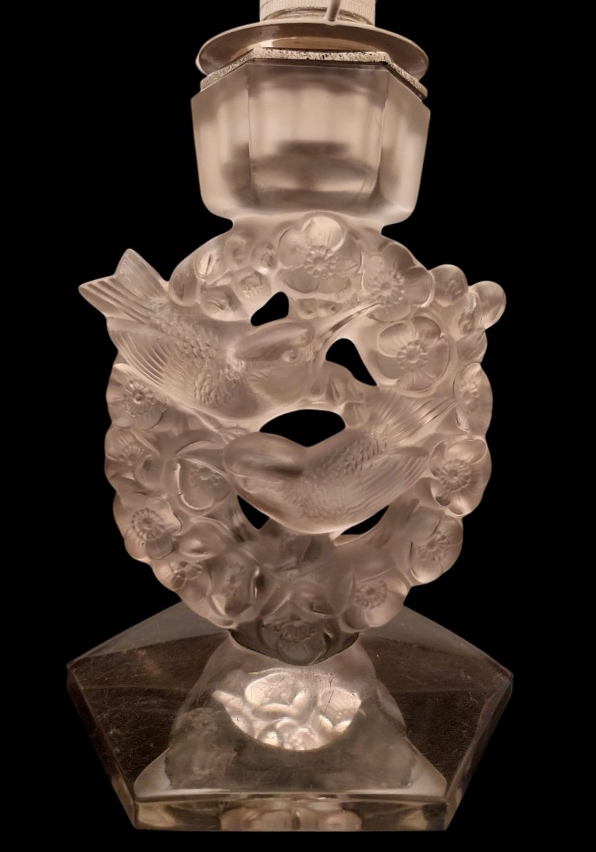 Lalique France, Lamp Base, Tit Model-photo-3