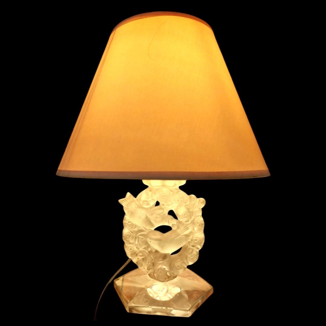 Lalique France, Pied De Lampe, Modèle Mésanges