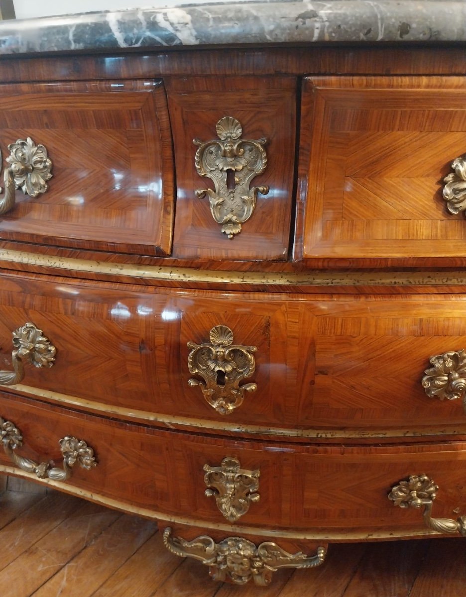 Commode Tombeau Estampillée François Fleury, D’époque XVIIIe-photo-2