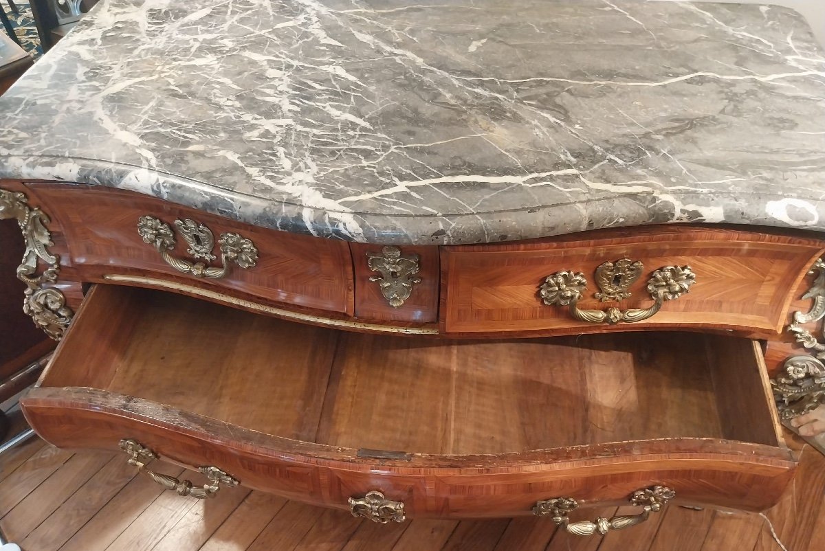 Tombeau Chest Of Drawers Stamped François Fleury, 18th Century-photo-6