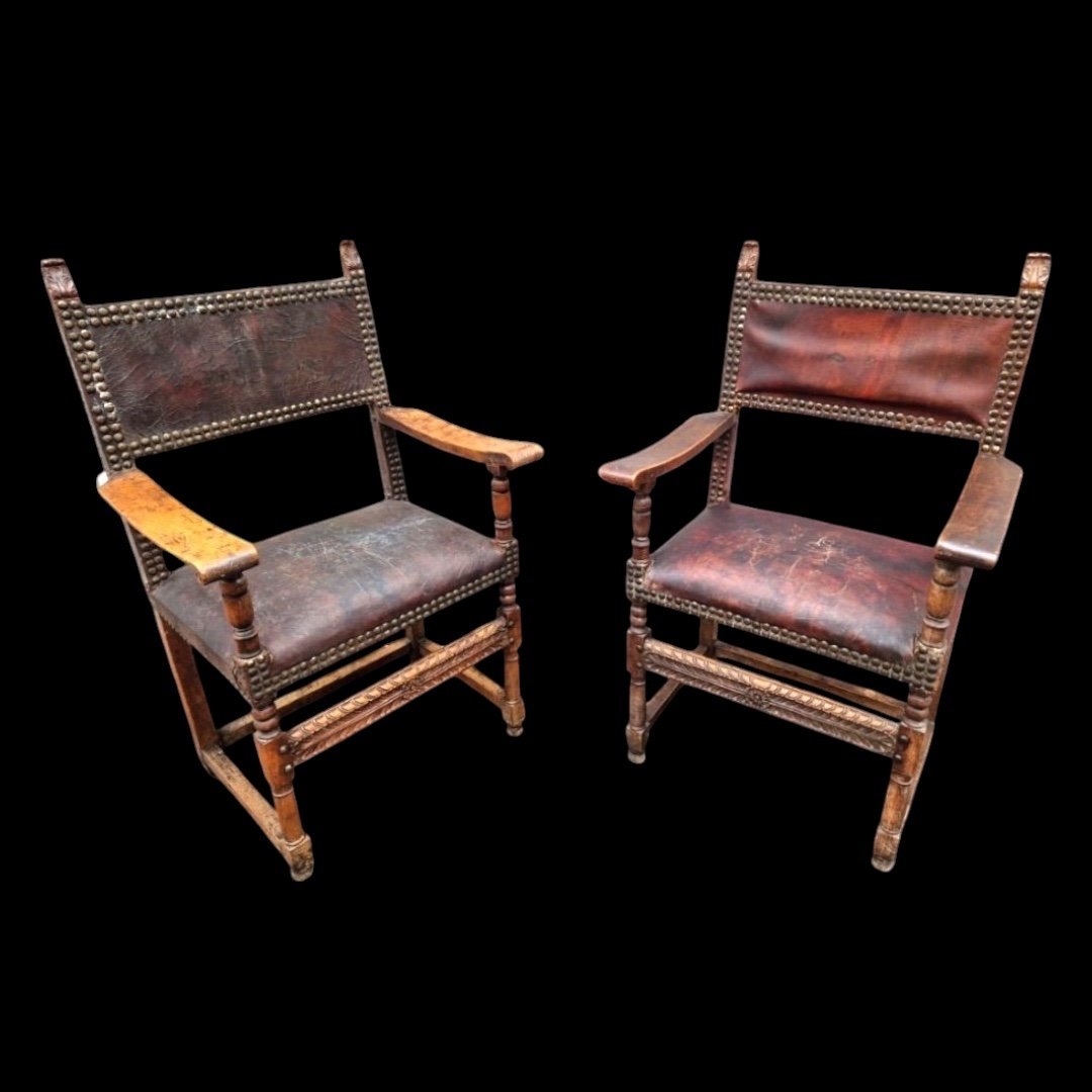 Pair Of Louis XIII Period Armchairs