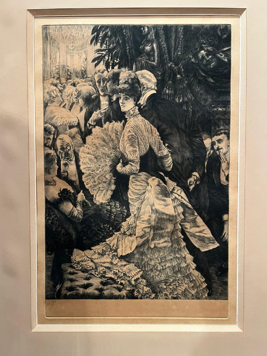 James Tissot (1836-1902), The Ambitious, Etching, Circa 1883-photo-2